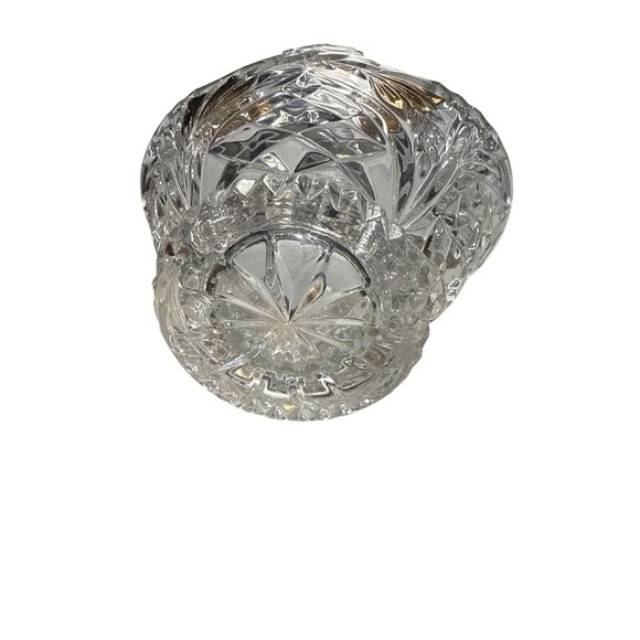 Anna Hütte Lead Crystal Bleikristall Basket Handle Gilt Accents Made in Germany - Picture 5 of 7